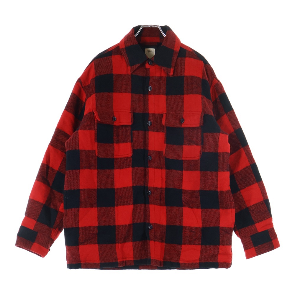 20AW バッファローチェックパデットシャツジャケット 3220400296 レッド Bランク
