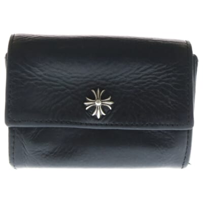 TINY WALLET タイニーレザーウォレット CHプラスボタン 財布 ブラック Bランク