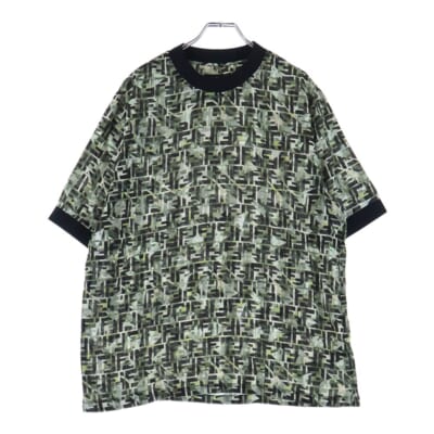 ズッカ柄 クルーネックTシャツ グリーン FY1021 ABLK Aランク