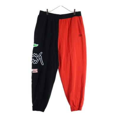 刺繍入りスウェットパンツ 532103-01 ブラック/レッド Sランク
