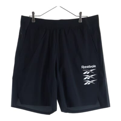 フロントロゴプリントショーツ ハーフパンツ GS6581 ブラック Sランク