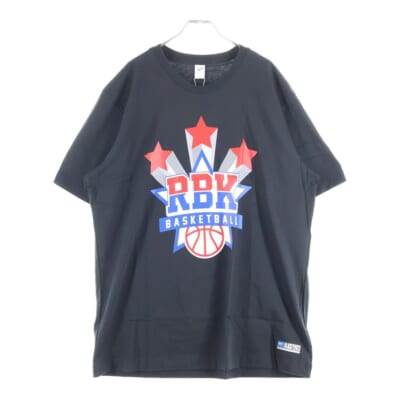 フロントプリント半袖Tシャツ HI0481 ブラック Sランク