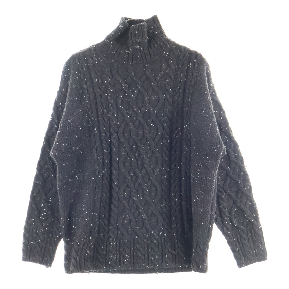 ウールベビー アルパカ ケーブルニットセーター ブラウン A21AT03TC Bランク