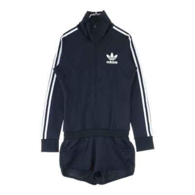 ジップアップ トラックジャケット ショーツ オールインワン ブラック 013403 レディース Bランク