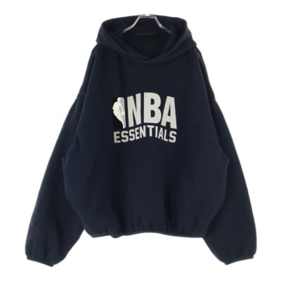 ×NBA Foodie 202531073 エヌビーエー ロゴプリントスウェットプルオーバーパーカー ブラック Bランク