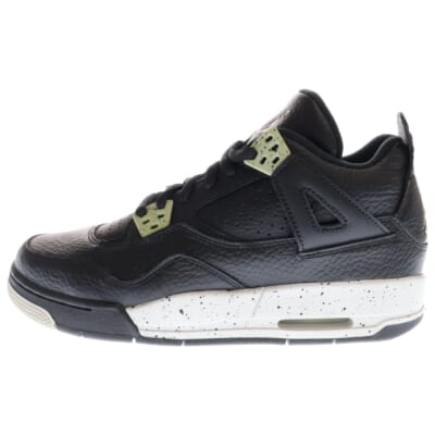 【観賞用 2015年製】GS AIR JORDAN 4 RETRO OREO 408452-003 エアジョーダン4 オレオ ハイカットスニーカー US5Y/23.5cm ブラック レディース Sランク