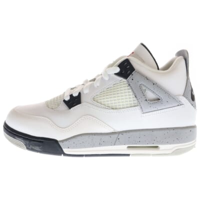 【観賞用 2016年製】GS AIR JORDAN 4 RETRO OG BG 836016-192 エアジョーダン4 ローカットスニーカー US6Y/24.0cm ホワイト レディース Aランク