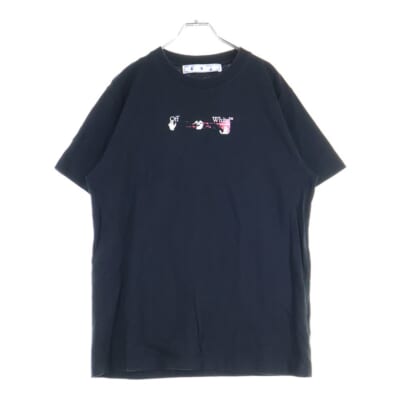 バッグロゴプリント 半袖Tシャツカットソー コットン OMAA027F21JER017 ブラック Aランク