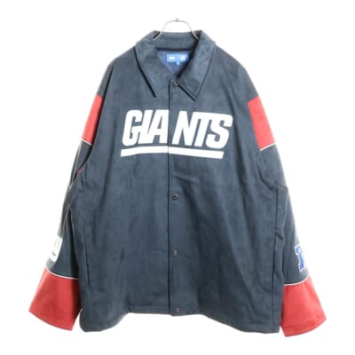 xNFL 47 Giants Kieran Coaches Jacket ロゴ刺繍コーチジャケット ネイビー Aランク