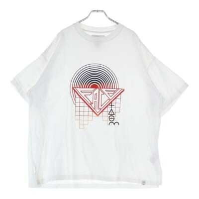 ABH-TEE-U19 ロゴプリント コットン 半袖Tシャツ クルーネックカットソー ホワイト Aランク