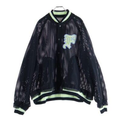 MESH STADIUM JACKET NAT-JK-M08 ロゴワッペン メッシュスタジアムジャケット ブラック Sランク