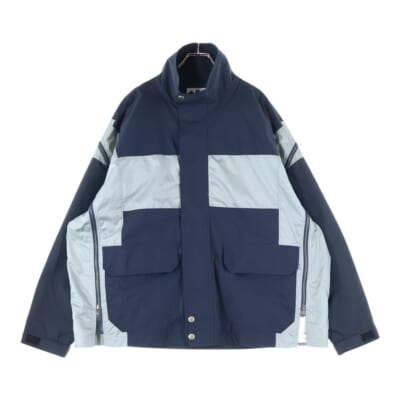 SRO-JK-M10 ナイロン ジップアップジャケット ツートンカラー ネイビー/グレー Sランク