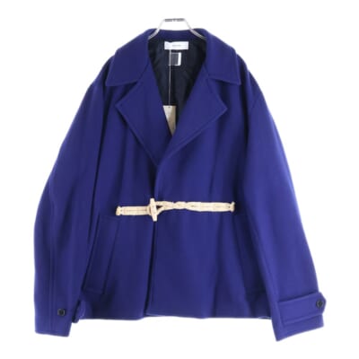 MKS-JK-M11 ウール フロントボタン付き コート ブルー Sランク