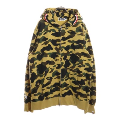 CAMO SHARK FULL ZIP HOODIE カモフラージュ シャークフルジップフーディー 001ZPI201004M カモ柄 Bランク