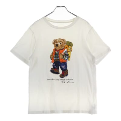 POLO BEAR ポロベア プリントTシャツ ホワイト Bランク