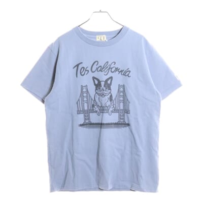 ゴールデンゲートブリッジプリント クルーネックTシャツカットソー ベージュ Sランク