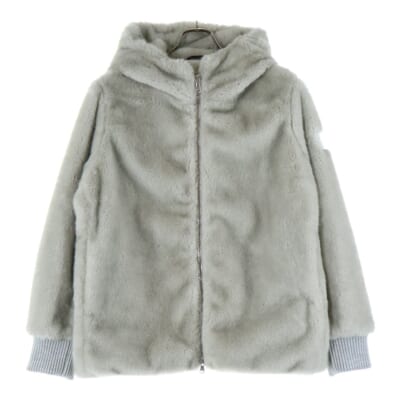 AVIRA NOBLE別注 ジップアップ ファーブルゾン グレー Aランク