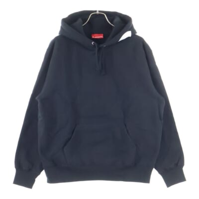 21AW Contrast Hooded Sweatshirt コントラスト フードロゴ プルオーバーパーカー ブラック Aランク