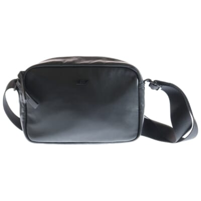 Dロゴ レザーショルダーバッグ ブラック X10242 Bランク