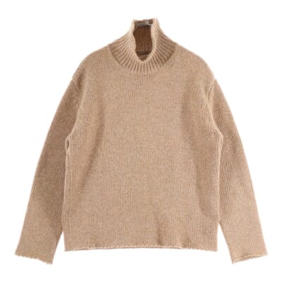 20AW CAMEL WOOL MIX KNIT TURTLE NECK PULLOVER 0 ニット キャメル Bランク