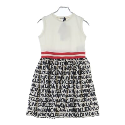 総柄 ノースリーブ ワンピース キッズ E19548574500 8790A ホワイト Sランク