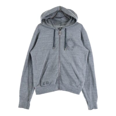 OLD SWTSHRT HD LIPS TONGUE ZIP ホースシュー バック CHプラス プリント リップアンドタンジップ パーカー グレー Bランク