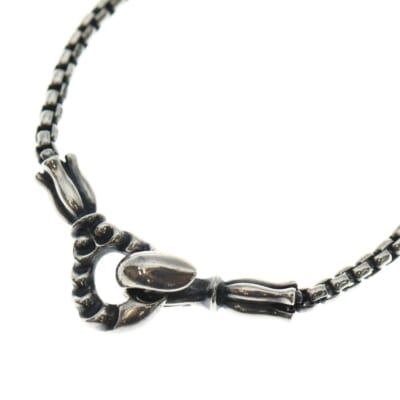 MF メイティングフライトフック 3.7mmボックスネックレスチェーンシルバー 20inch Bランク