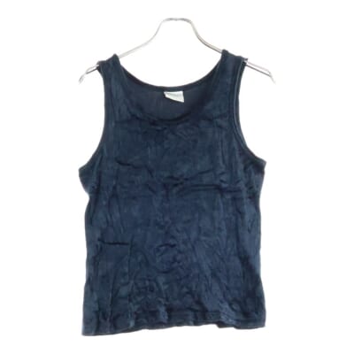 03SS ベロアタンクトップ ノースリーブカットソー ブラック Bランク