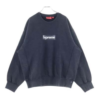 25SS Washed Box Logo Crewneck ウォッシュド ボックスロゴ クルーネック スウェット トレーナー ブラック Aランク