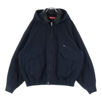 24AW Leather Collar Utility Jacket レザーカラーユーティリティジャケット ブラック Bランク