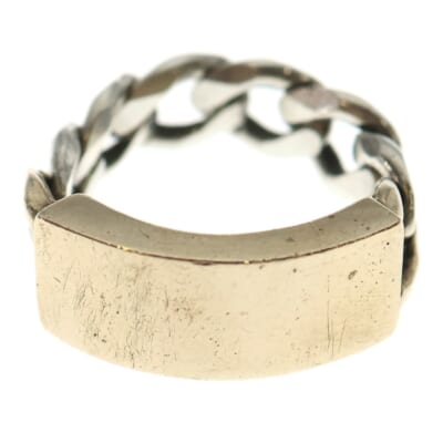 T-I.D.RING 8K ID SV925 コンビ リング チェーン シルバー/ゴールド Bランク