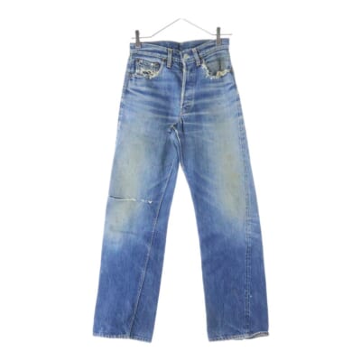 50-60S 501XX オフセットループ DENIMPANTS ボタン裏刻印無し ボタンフライ デニムパンツ Cランク
