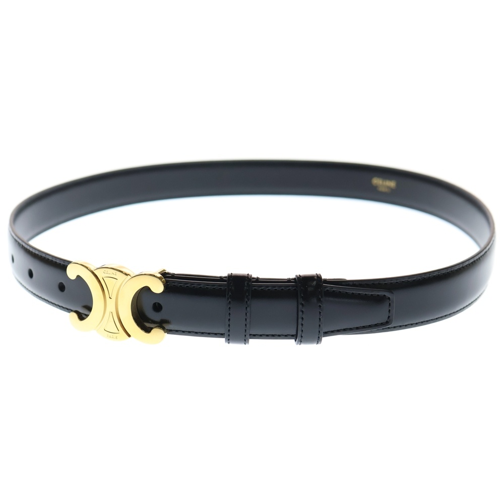 セリーヌ トリオンフ ベルト ブラック レザー ゴールド金具 買取実績