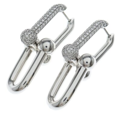 HardWear PAVE ハードウェア パヴェダイヤピアス ホワイトゴールド Au750WG Aランク