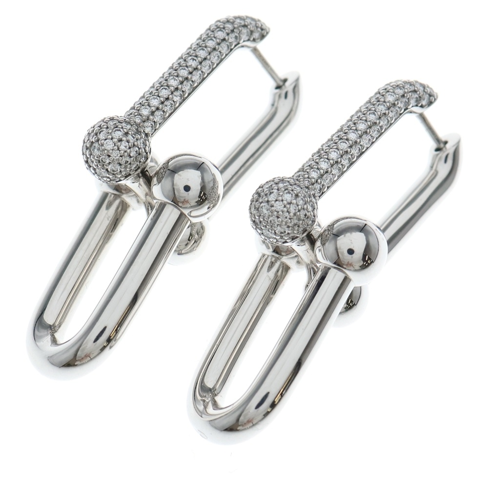 HardWear PAVE ハードウェア パヴェダイヤピアス ホワイトゴールド Au750WG Aランク