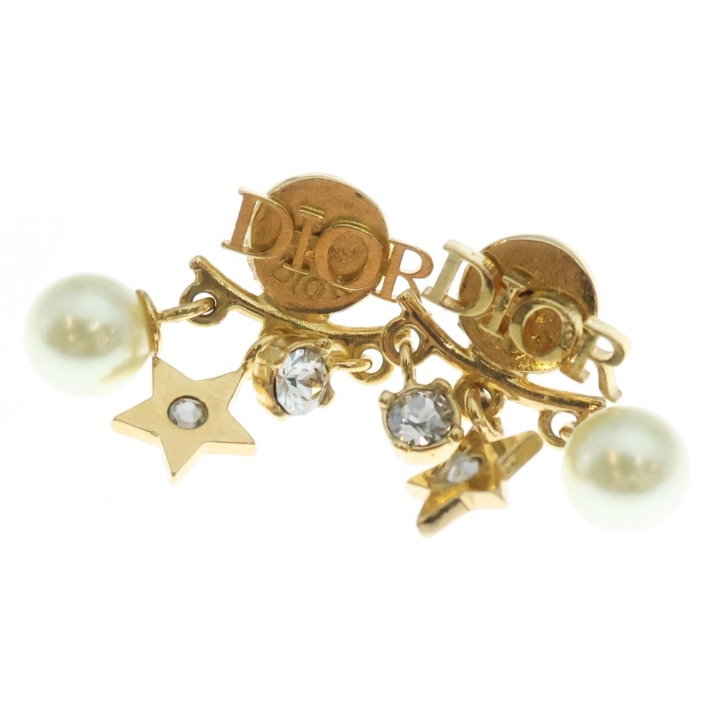 クリスチャンディオール ロゴ フェイクパールピアス ゴールド GP 買取