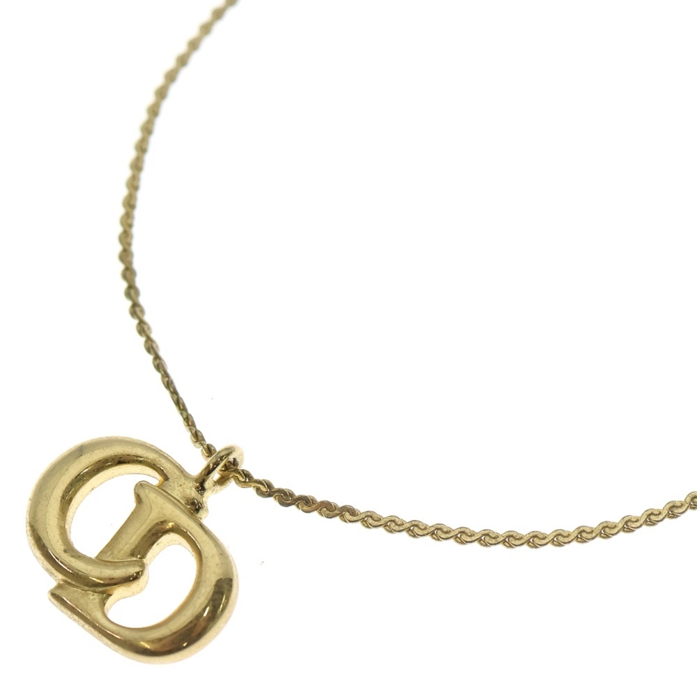 CDロゴ ネックレス ゴールド GP ペンダント ヴィンテージ Bランク