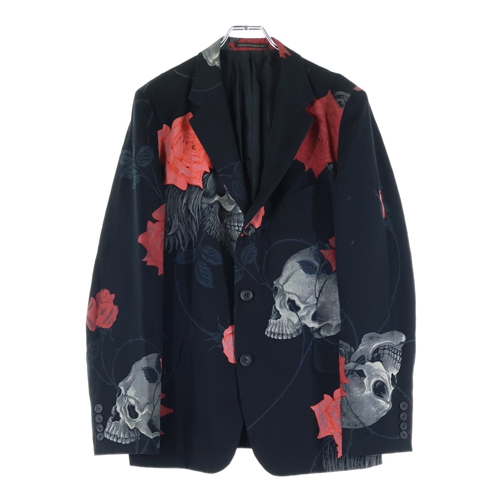 18SS 復刻 スカルローズテーラードジャケット ウール×キュプラ レッド/ブラック HW-J69-106 Bランク