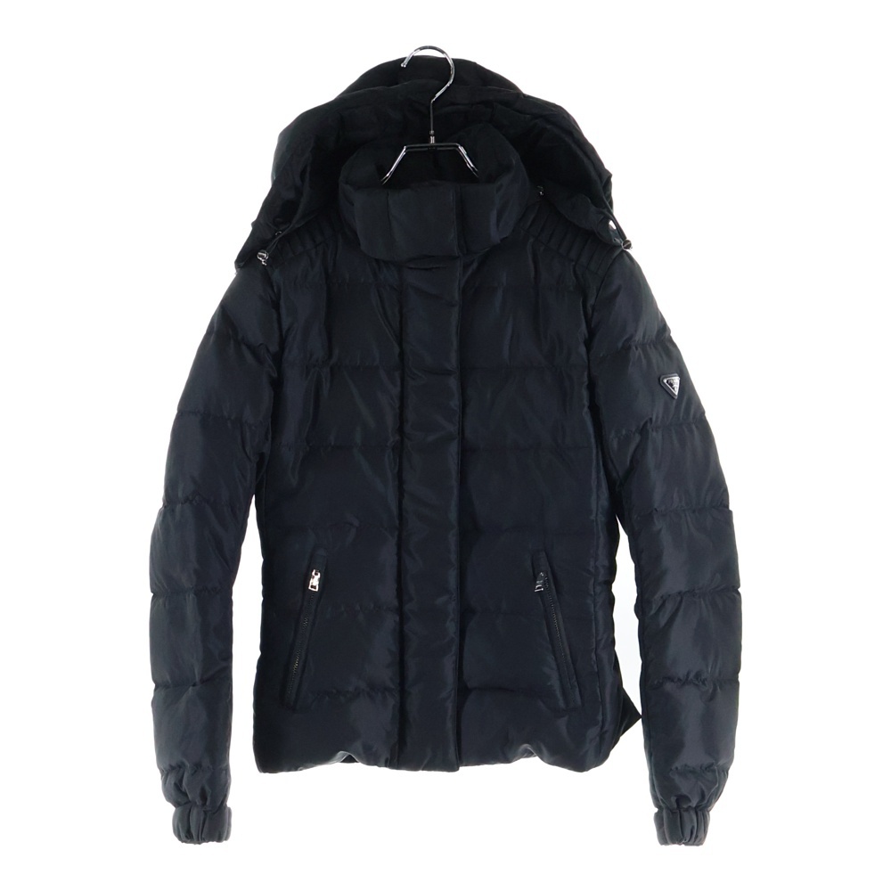 プラダ 25AW トライアングルロゴプレート ナイロン フーデッド ジップ