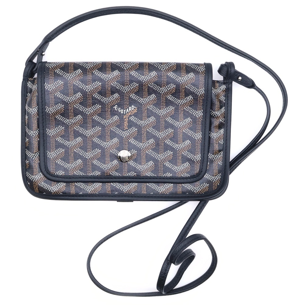 Plumet プリュメ レザーポーチウォレット ショルダーバッグ ブラック/ブラウン Aランク