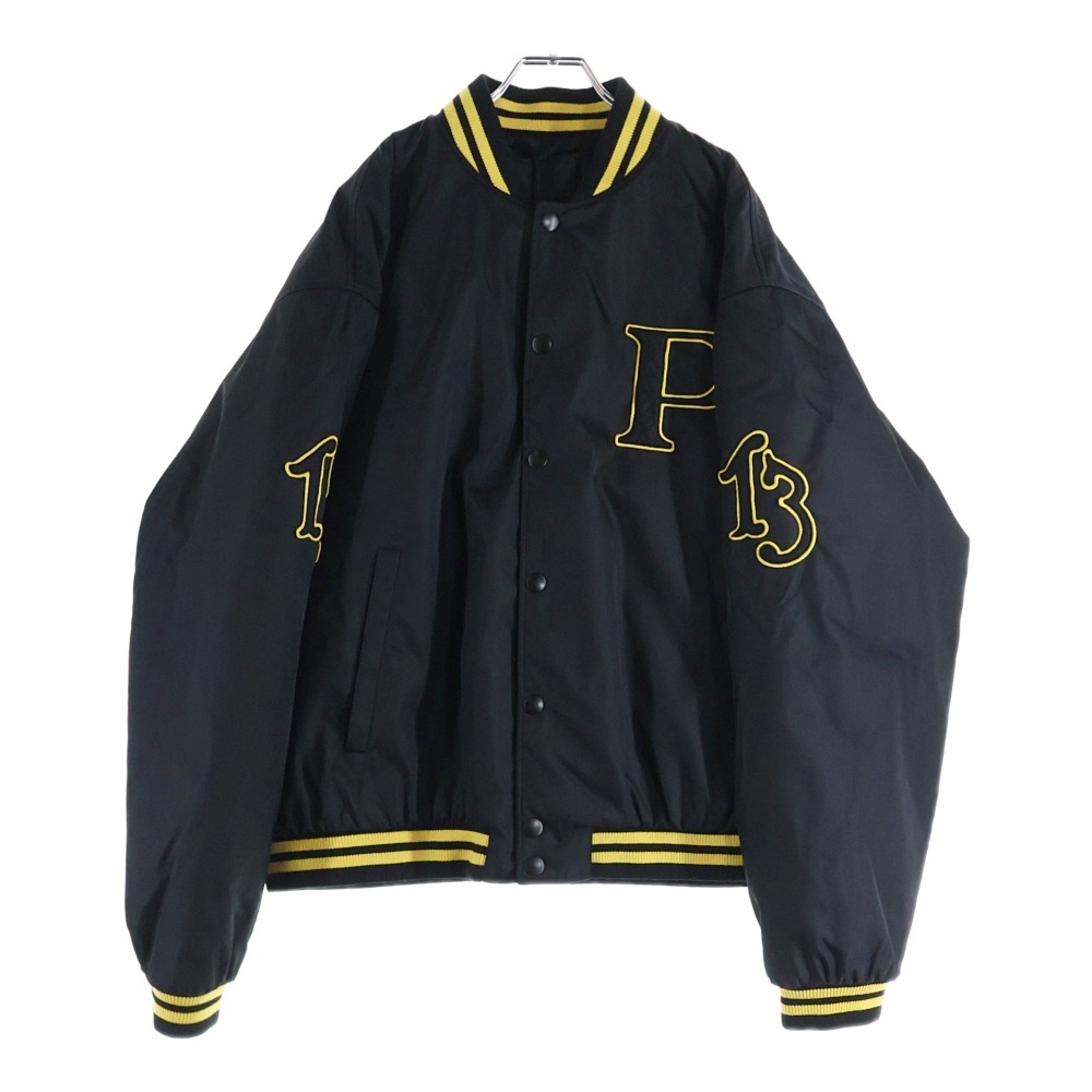 24AW Re-Nylon ロゴパッチ付ナイロンボンバージャケット ブルゾン ブラック/イエロー SGC725 Sランク