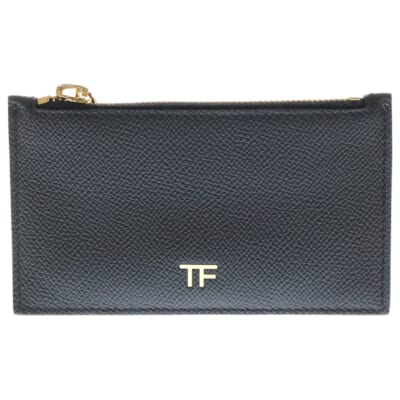 TFロゴプレート レザー フラグメント カード コイン ケース ゴールド金具 ブラック 123S0271-CL083G-1N001 Bランク