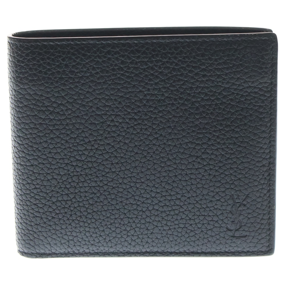 カサンドラ シャドウ イースト コンパクトウォレット 二つ折り財布 コインケース ブラック レザー Bランク