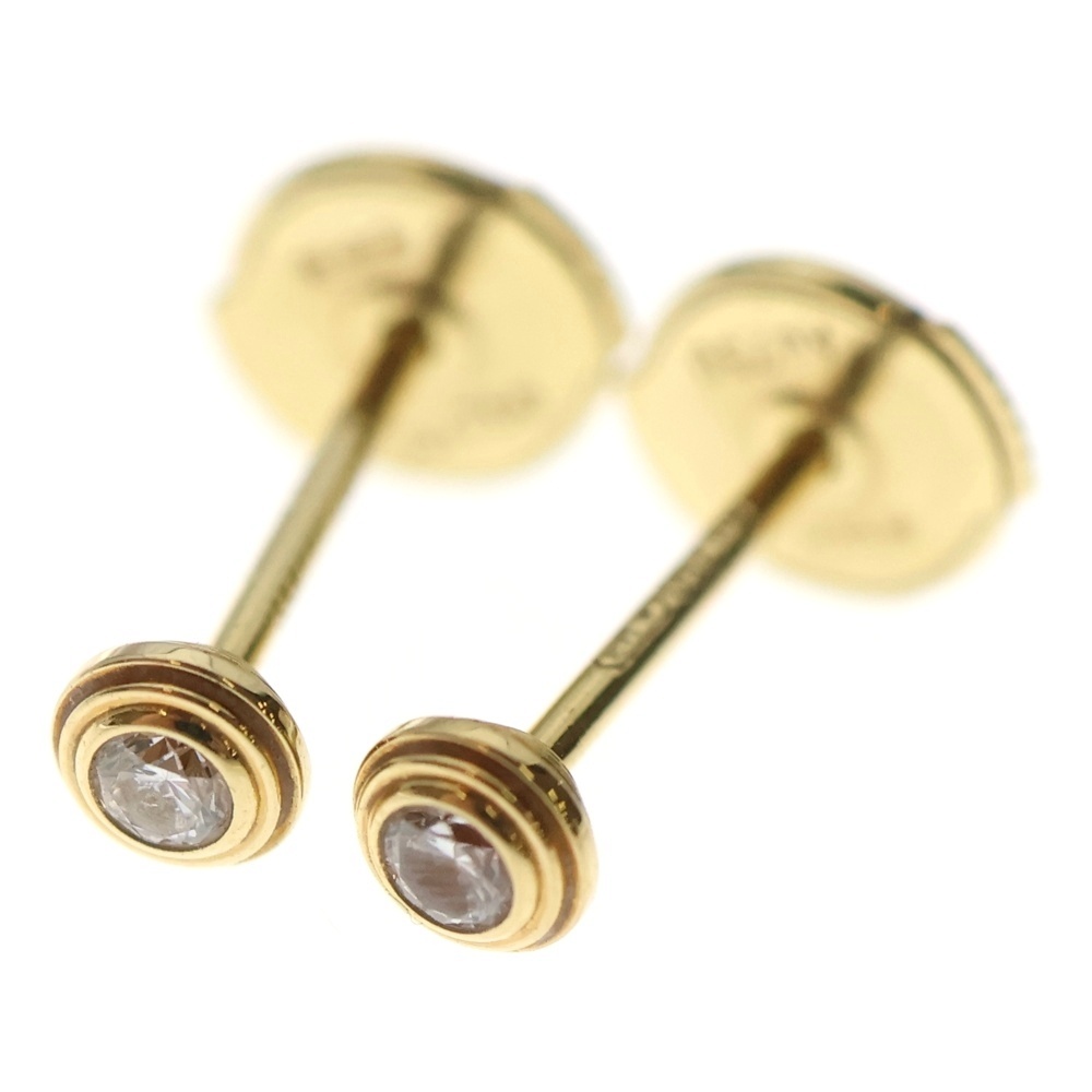 カルティエ ダムール XS 1Pダイヤ ピアス Au750 K18 YG イエロー