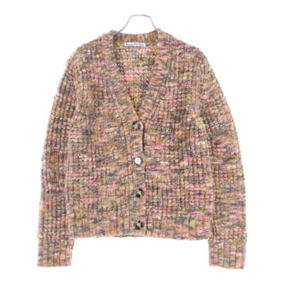 ヨウジヤマモト 22AW チェック ウール ニット カーディガン グレー FE