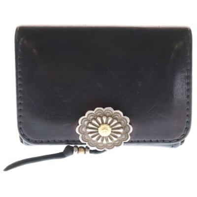 K18フラワーコンチョ付き角型カードケース Bランク