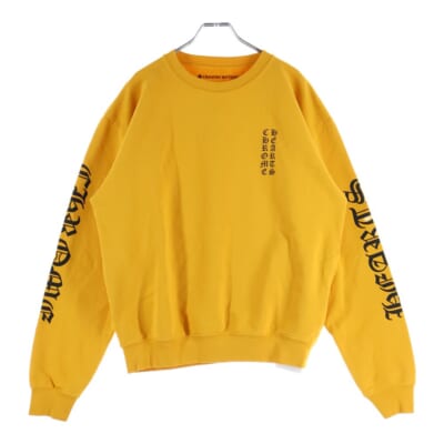 SWTSHRT CREWNECK アームロゴ スウェットクルーネックトレーナー マスタード Sランク