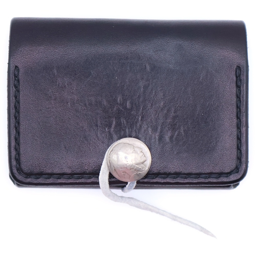 二つ折り レザー カードケース ブラック Bランク