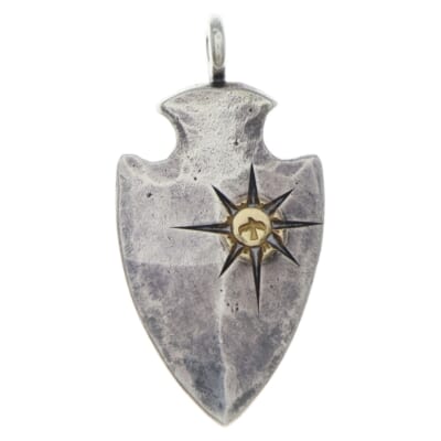 印台ズレ矢じり大 ペンダントトップ シルバー/ゴールド Bランク