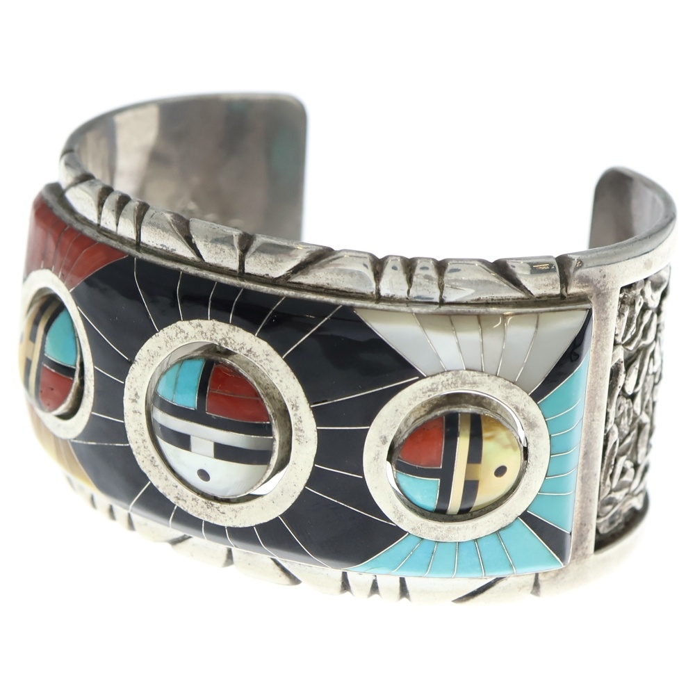 インディアンジュエリー ズニ族DON DEWAドン デワ作 インレイバングル